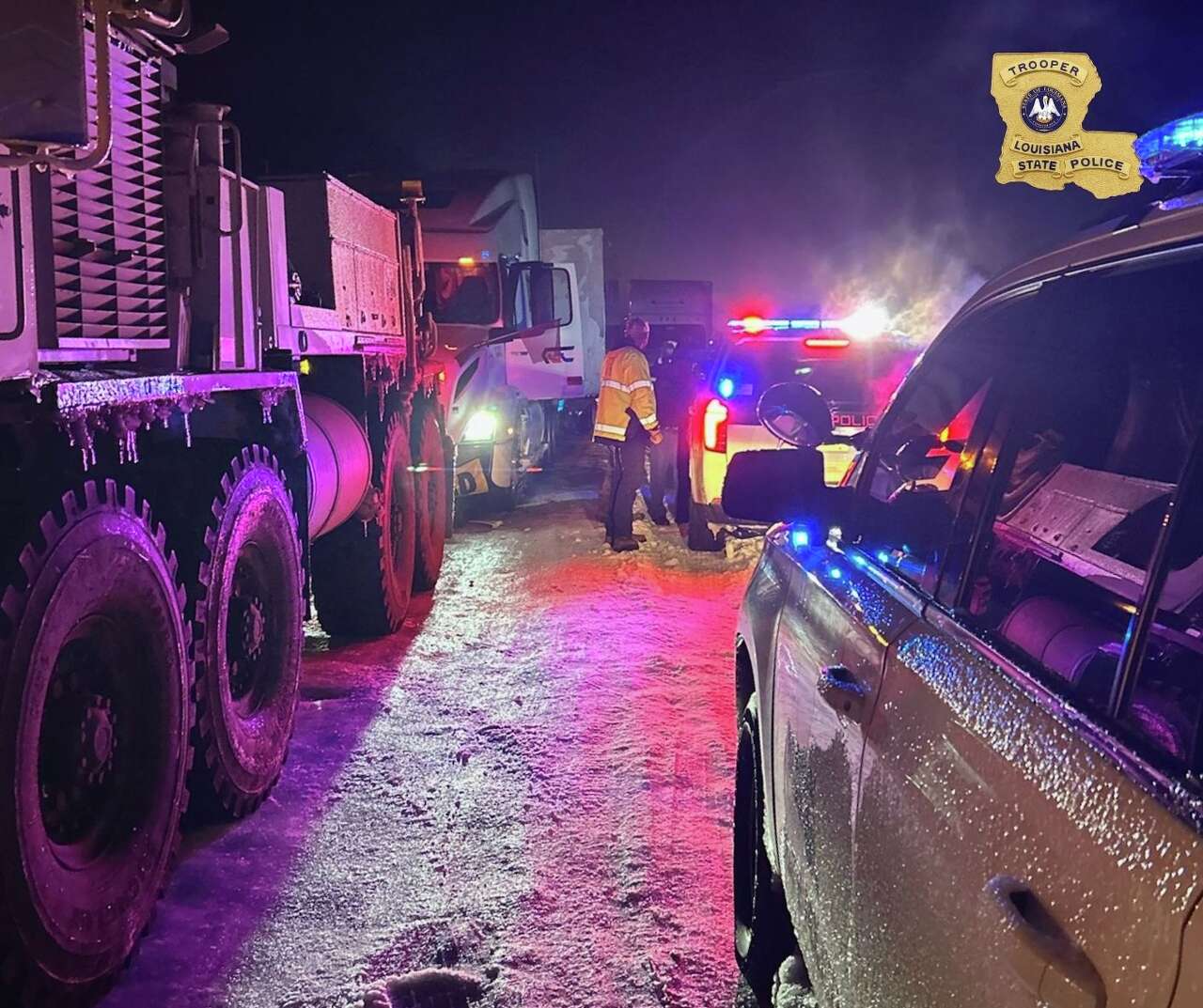 Interstate 20 traffic stuck for days in Louisiana as trucks crash due to ice,  police say