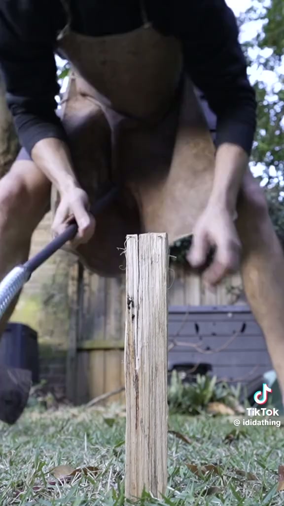 Watch me create a DIY spring axe!