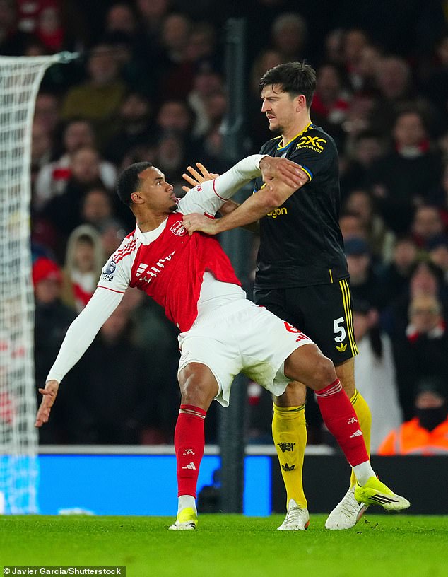 New footage shows how angry Arsenal star Gabriel squared up to Harry ...
