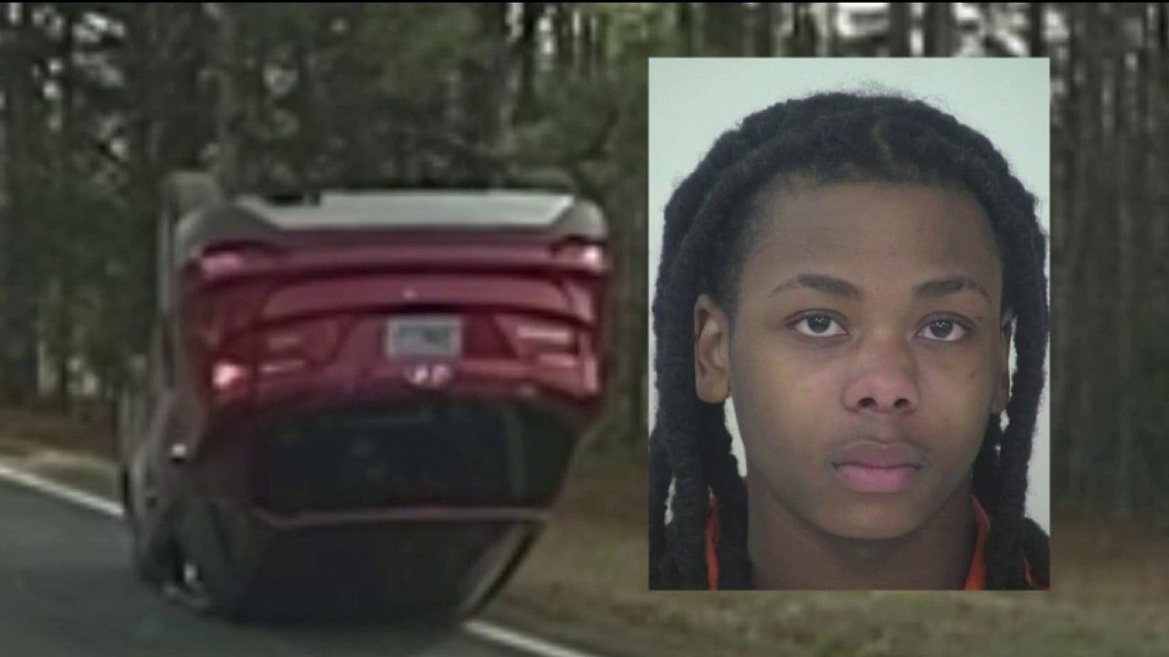 17-year-old arrested after 100 mph high-speed chase, rollover crash in ...