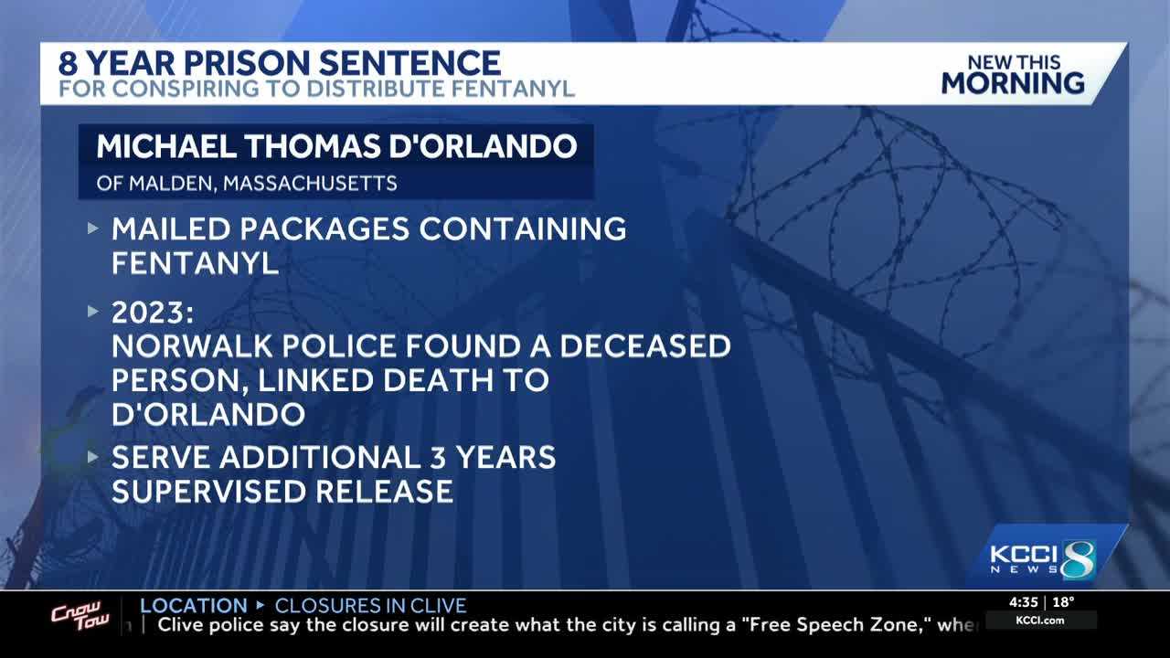 Massachusetts man sentenced to 8 years for fentanyl distribution linked ...