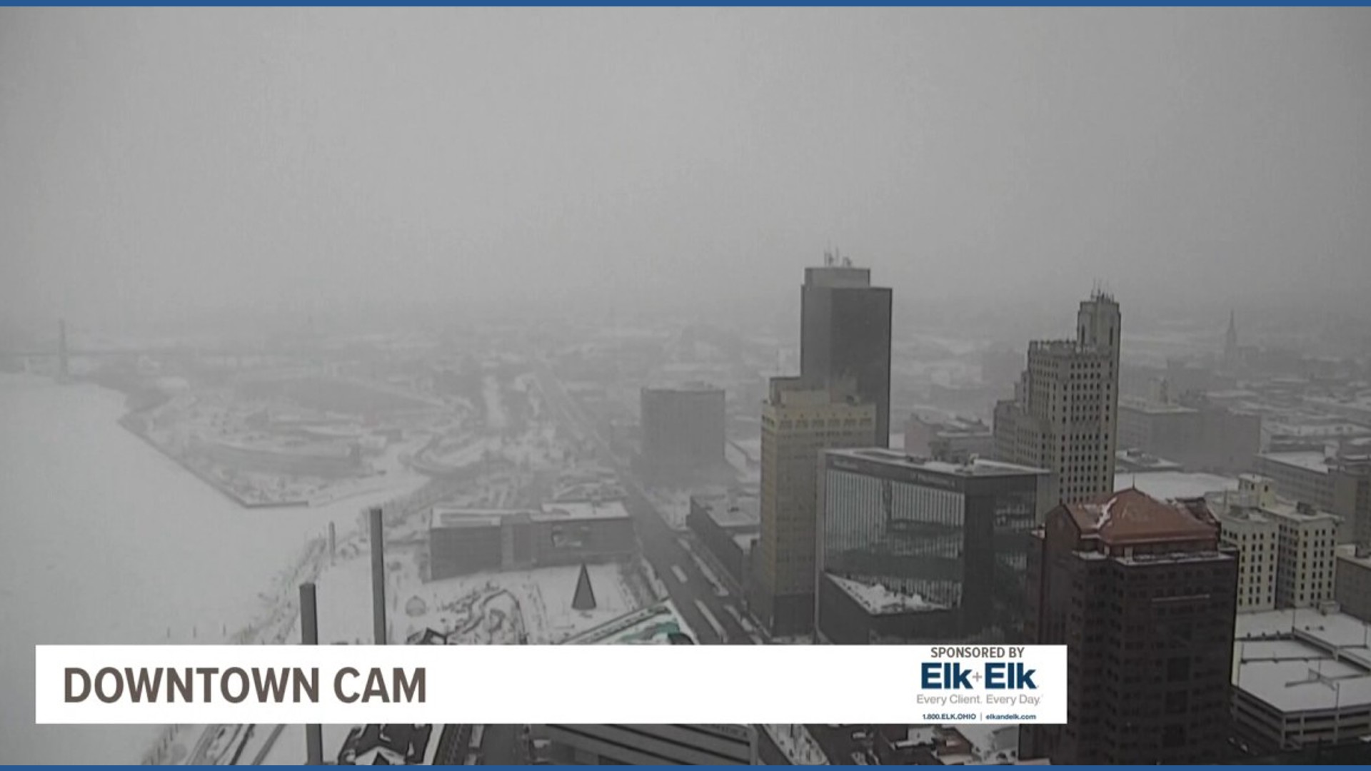 Watch: The moment a snow squall sweeps through downtown Toledo