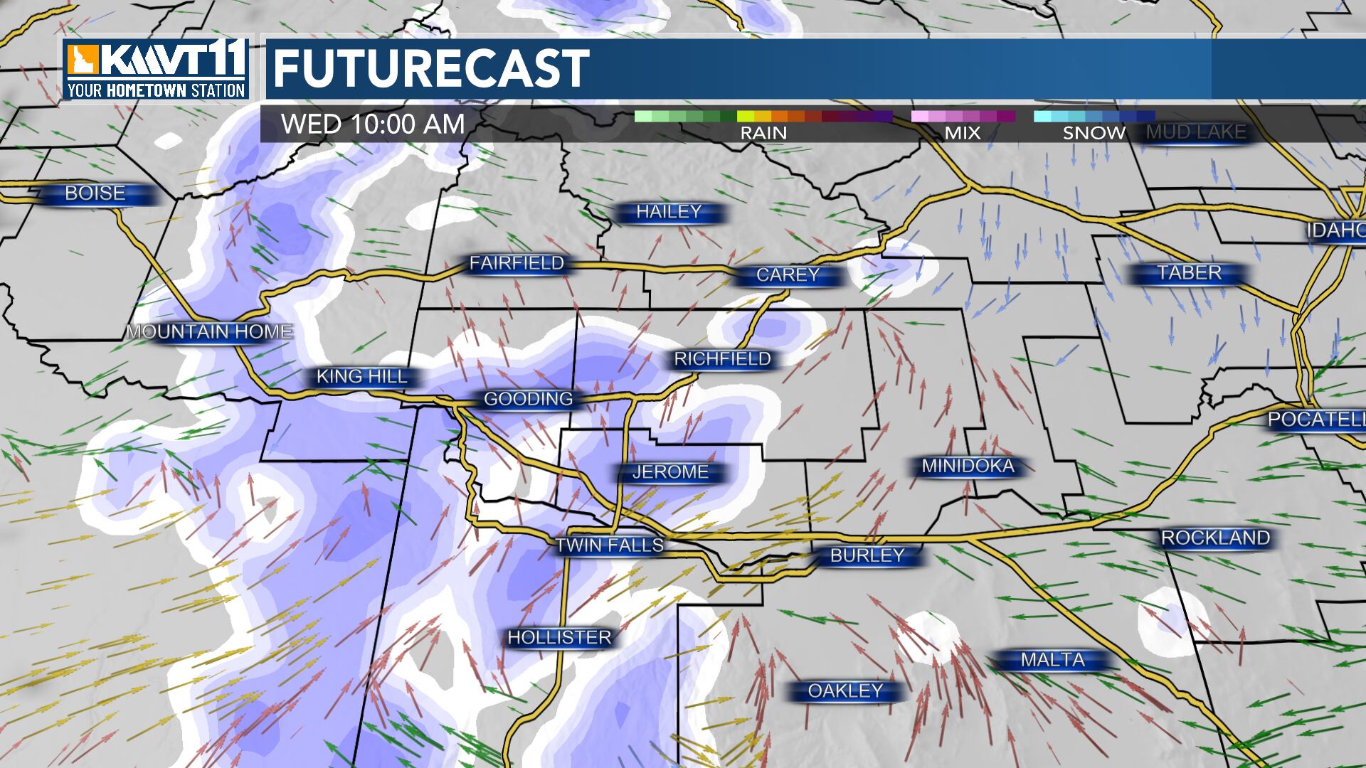 Wednesday holds a chance for light snow showers