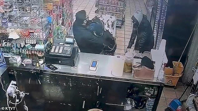 As she began to finally warm up, Bobbi thanked Hussain and the other customers. She had been outside the entire night 