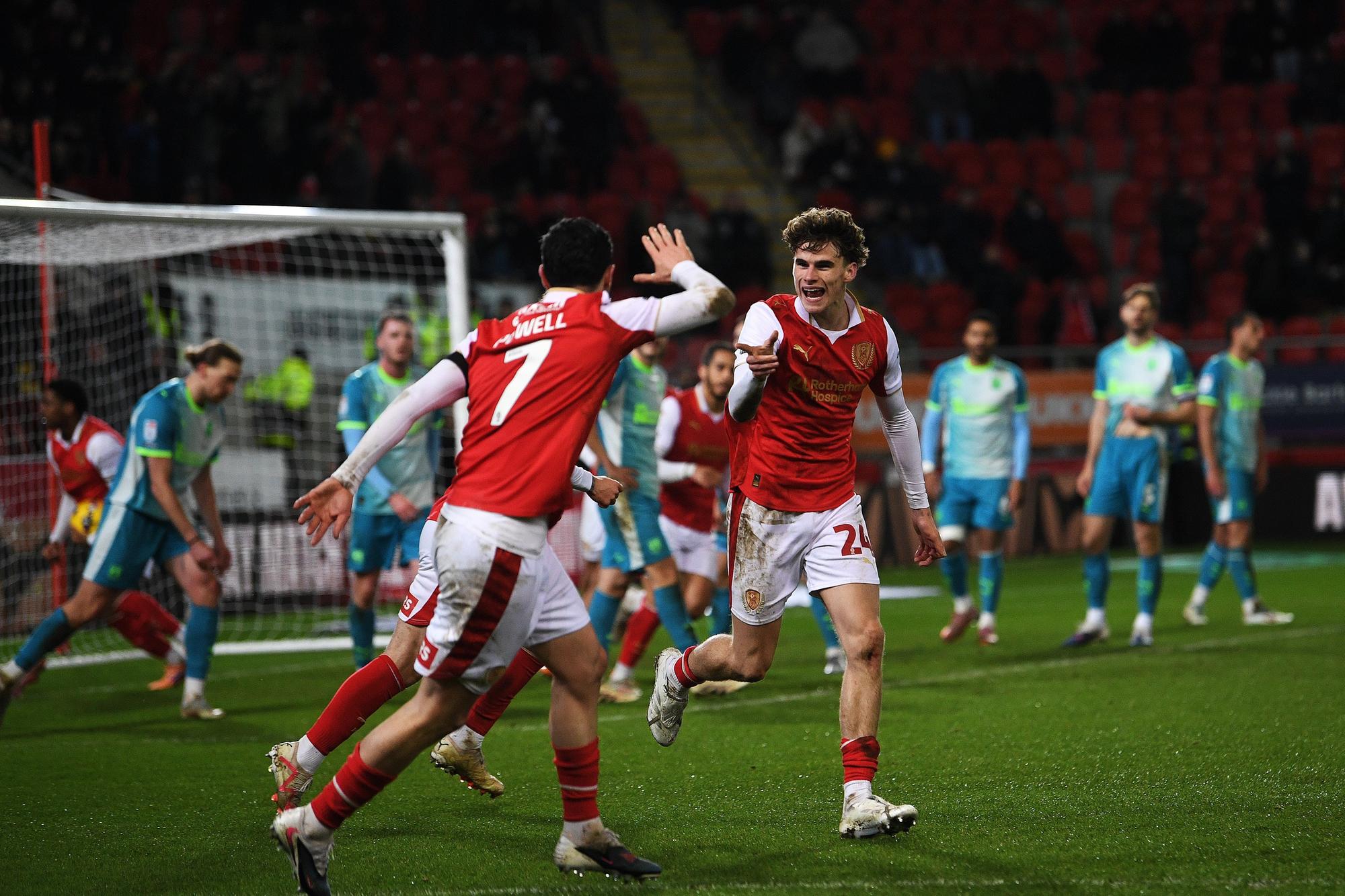 Rotherham United 2 Northampton Town 1: Leeds United's Harry Gray ...