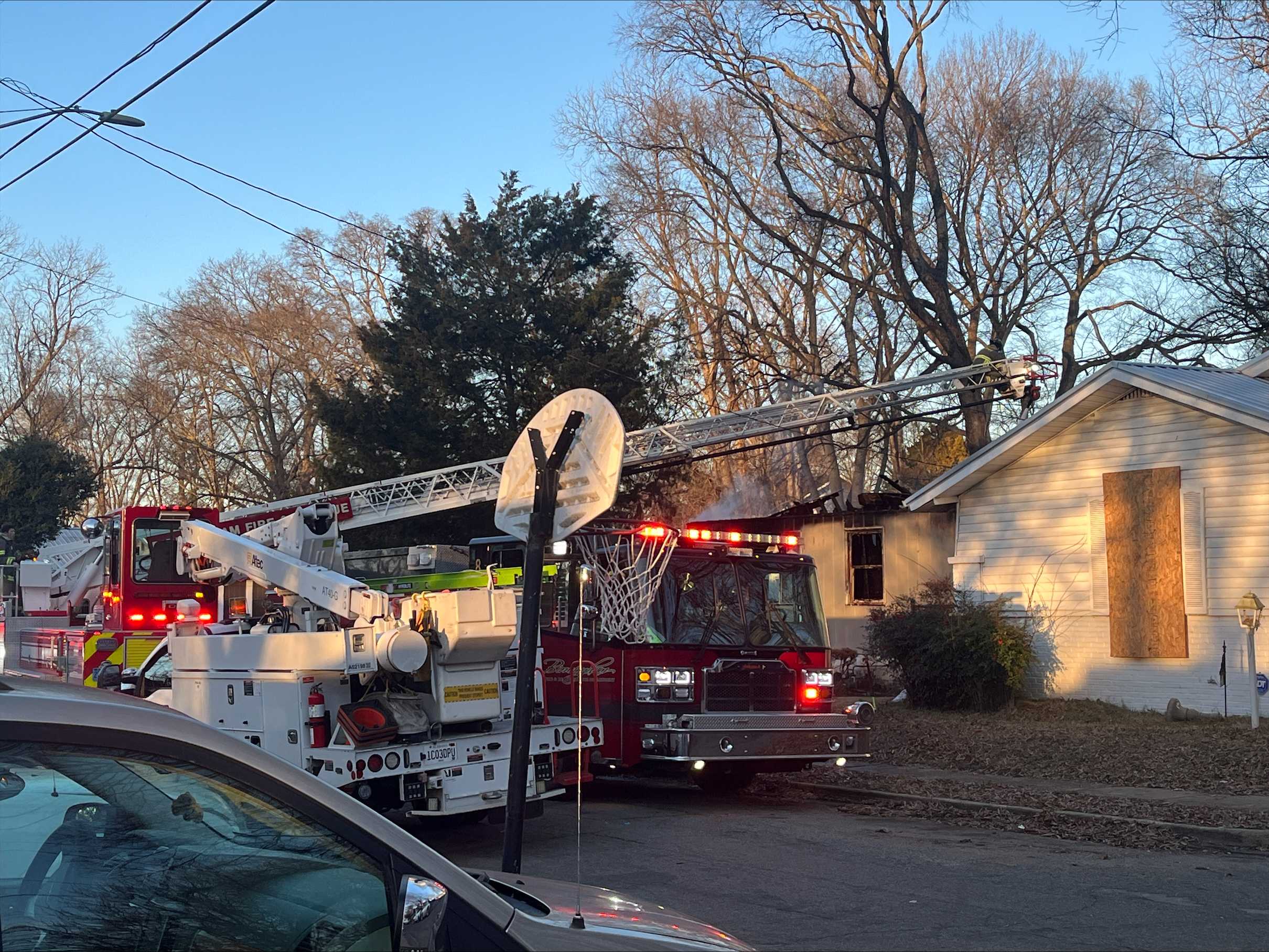 Person hospitalized after house fire in Birmingham's Woodlawn community
