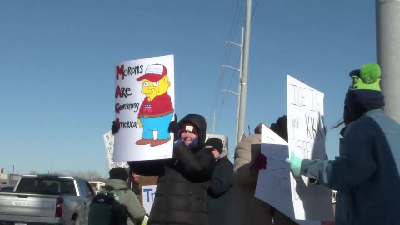 Trump rally in Clive met with protesters outside venue