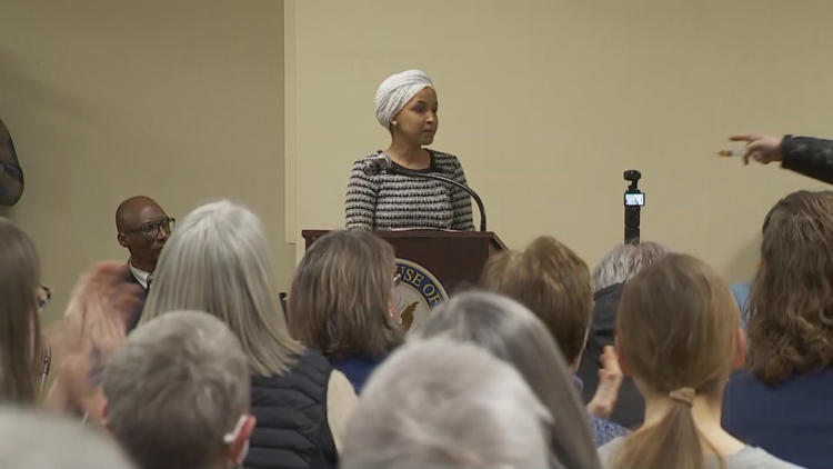 Man arrested after spraying unknown liquid from a syringe on Rep. Ilhan ...