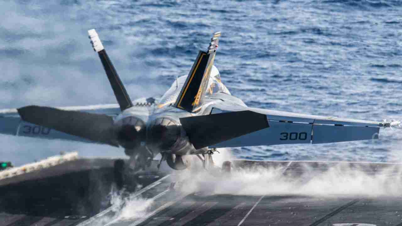 USS Gerald R Ford launches F/A-18 in the Caribbean on a US Southern ...