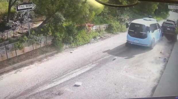 Out-of-control Waymo with driver behind the wheel crashes into parked ...