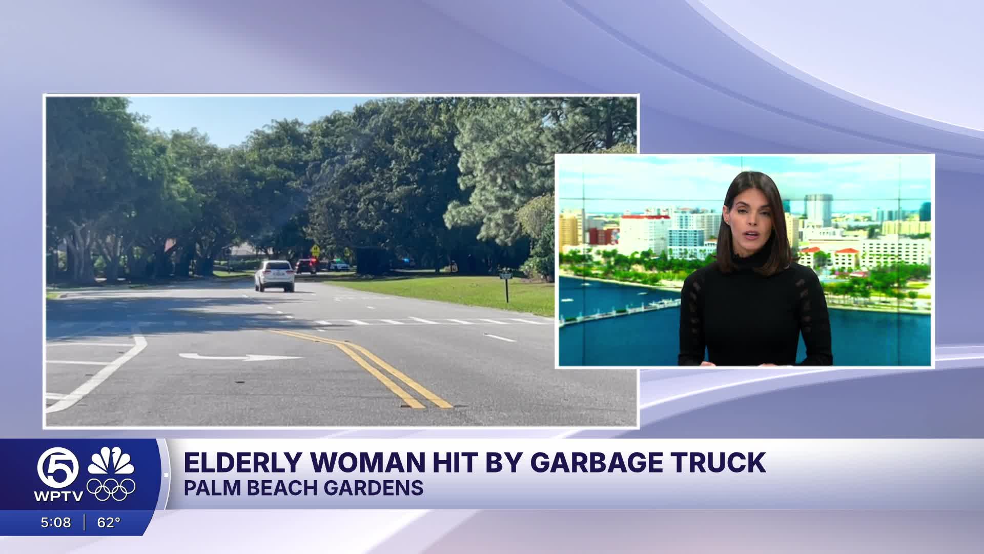 Elderly woman hit by garbage truck in Palm Beach Gardens