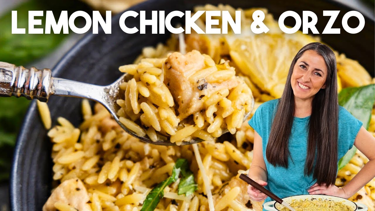 Lemon chicken and orzo