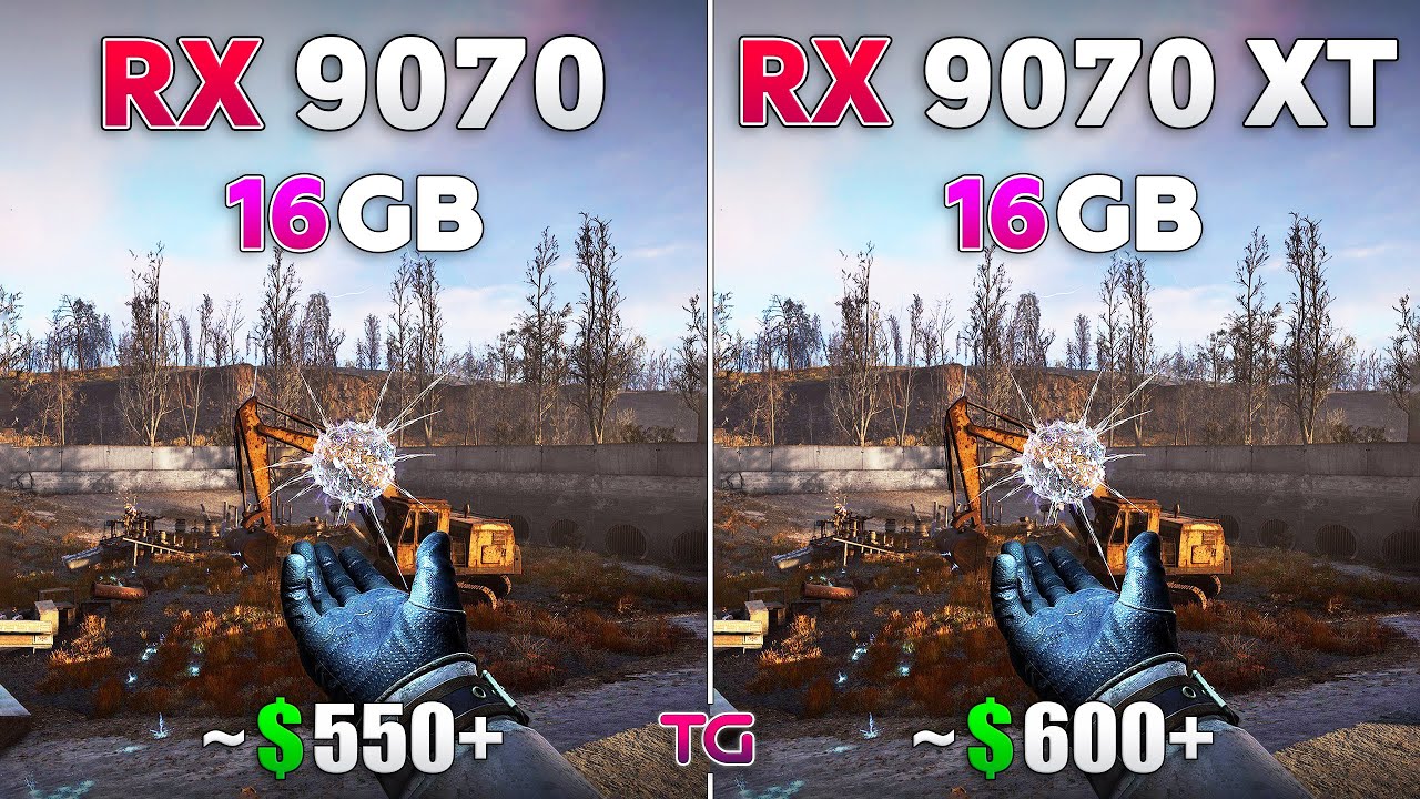 RX 9070 vs RX 9070 XT - Test in 10 games