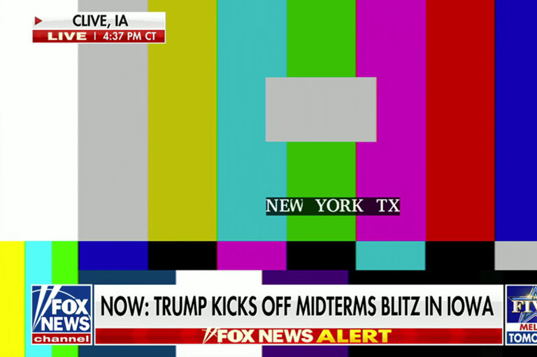 Donald Trump's Iowa speech interrupted as Fox News suffers technical glitch