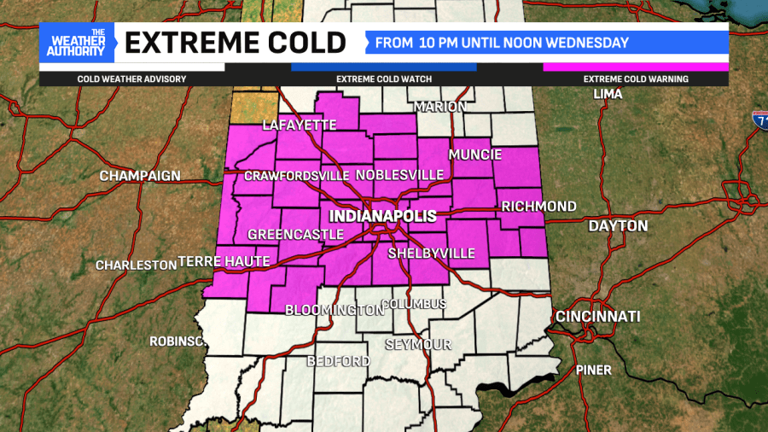 An extreme cold warning is in effect overnight