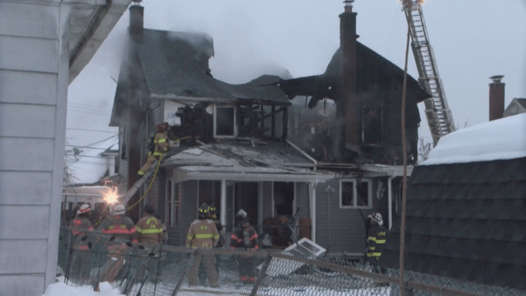 Firefighters brave cold temperatures to battle blaze