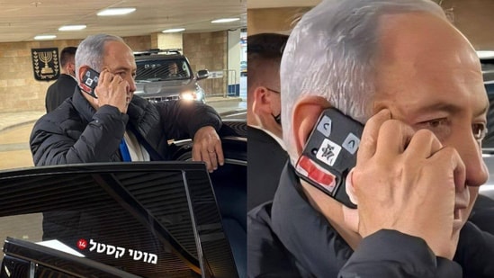Why is Netanyahu covering his phone's camera? Speculations rise over ...