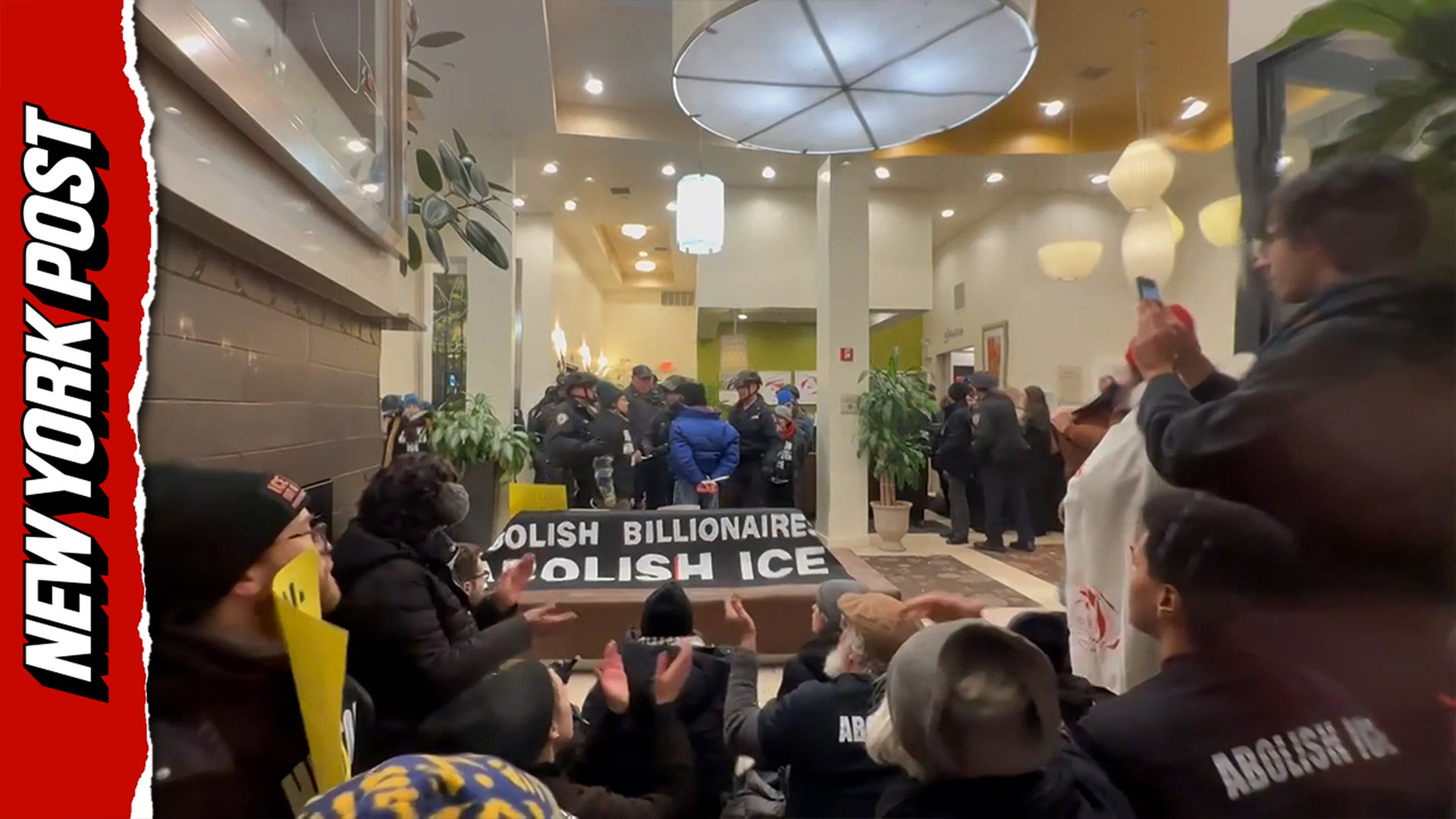 Anti-ICE protesters arrested for trespassing at NYC Hilton hotel