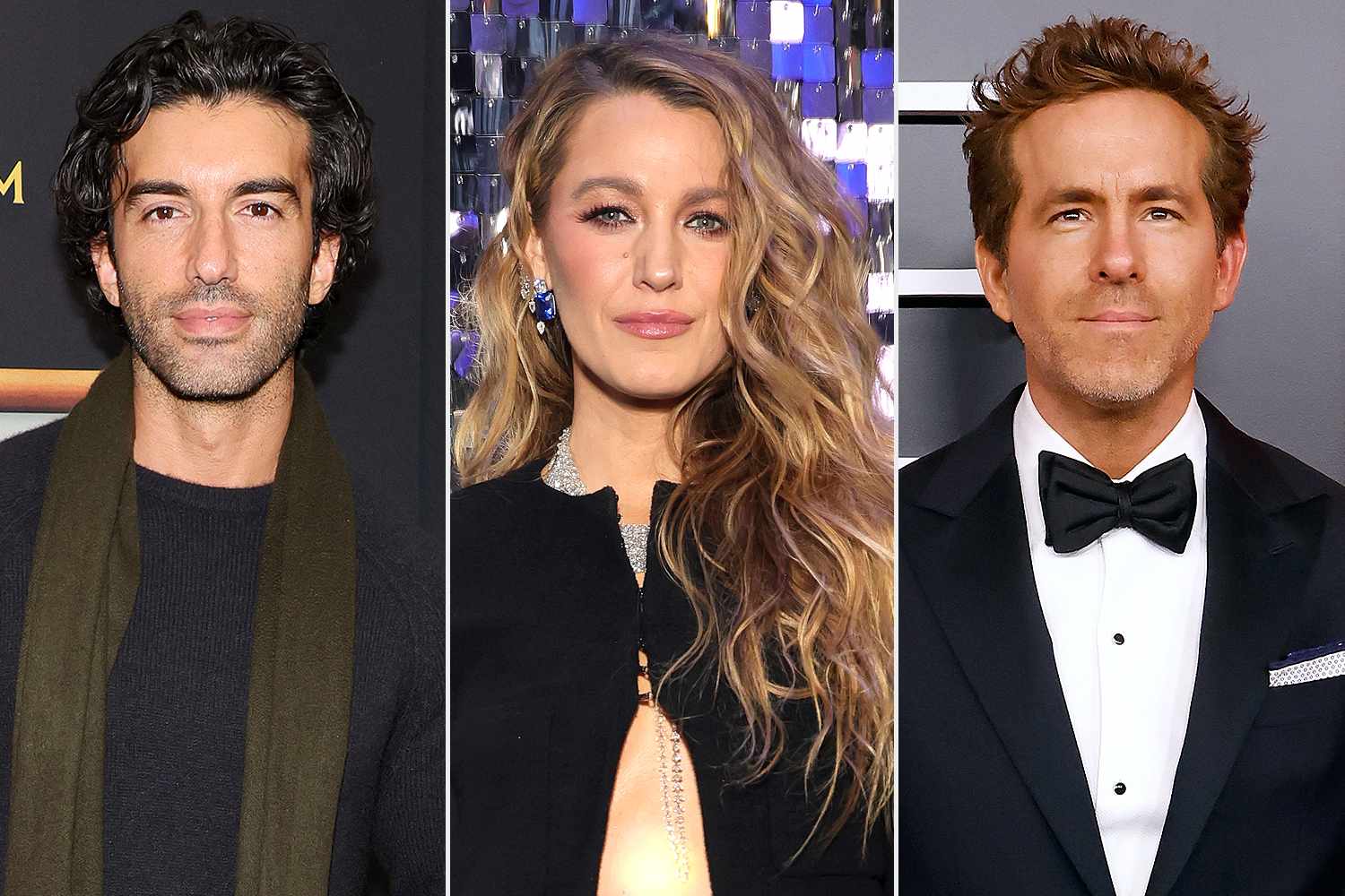 Justin Baldoni; Blake Lively; Ryan Reynolds Dia Dipasupil/Getty; Kevin Mazur/WireImage; Taylor Hill/FilmMagic