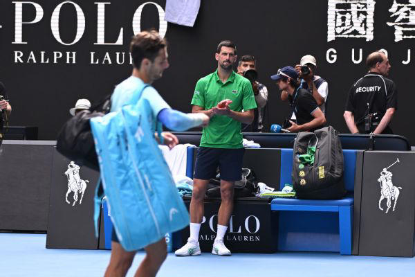Musetti retires with injury, sending Djokovic to Australian Open semis