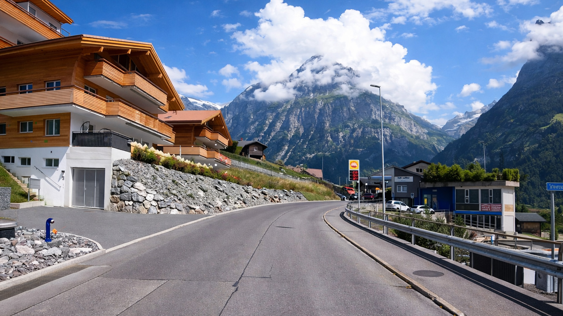 Lauterbrunnen to Grindelwald alpine drive with mountain views (4K)