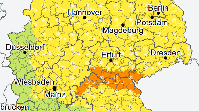 DWD warnt – Neuschnee und Glätte fast bundesweit