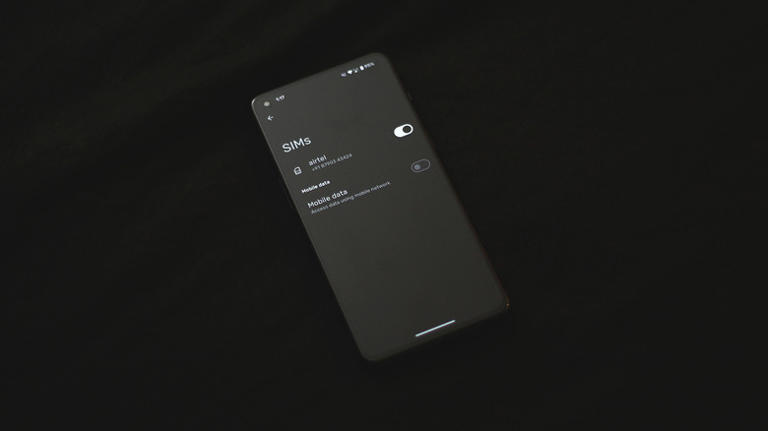 SIM settings on an Android phone