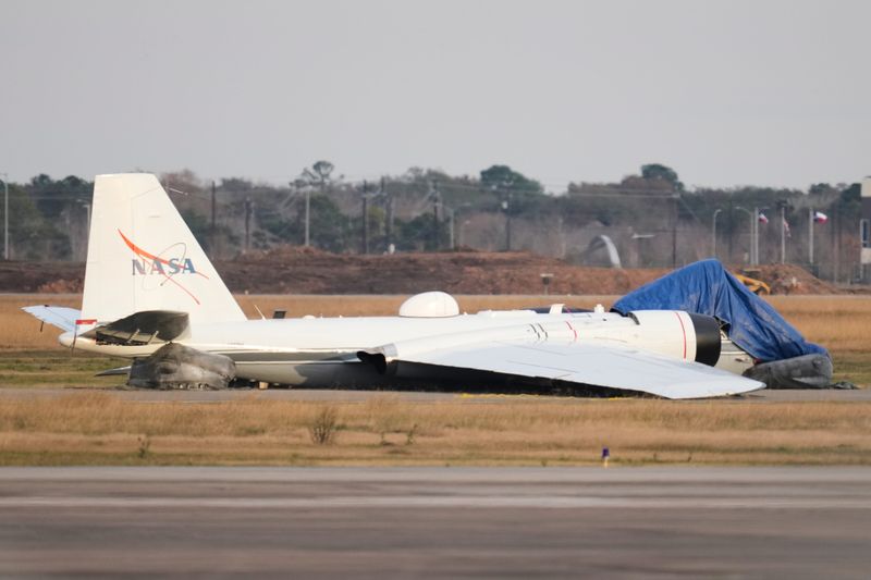 Video shows flames flying from NASA plane that touched down without ...