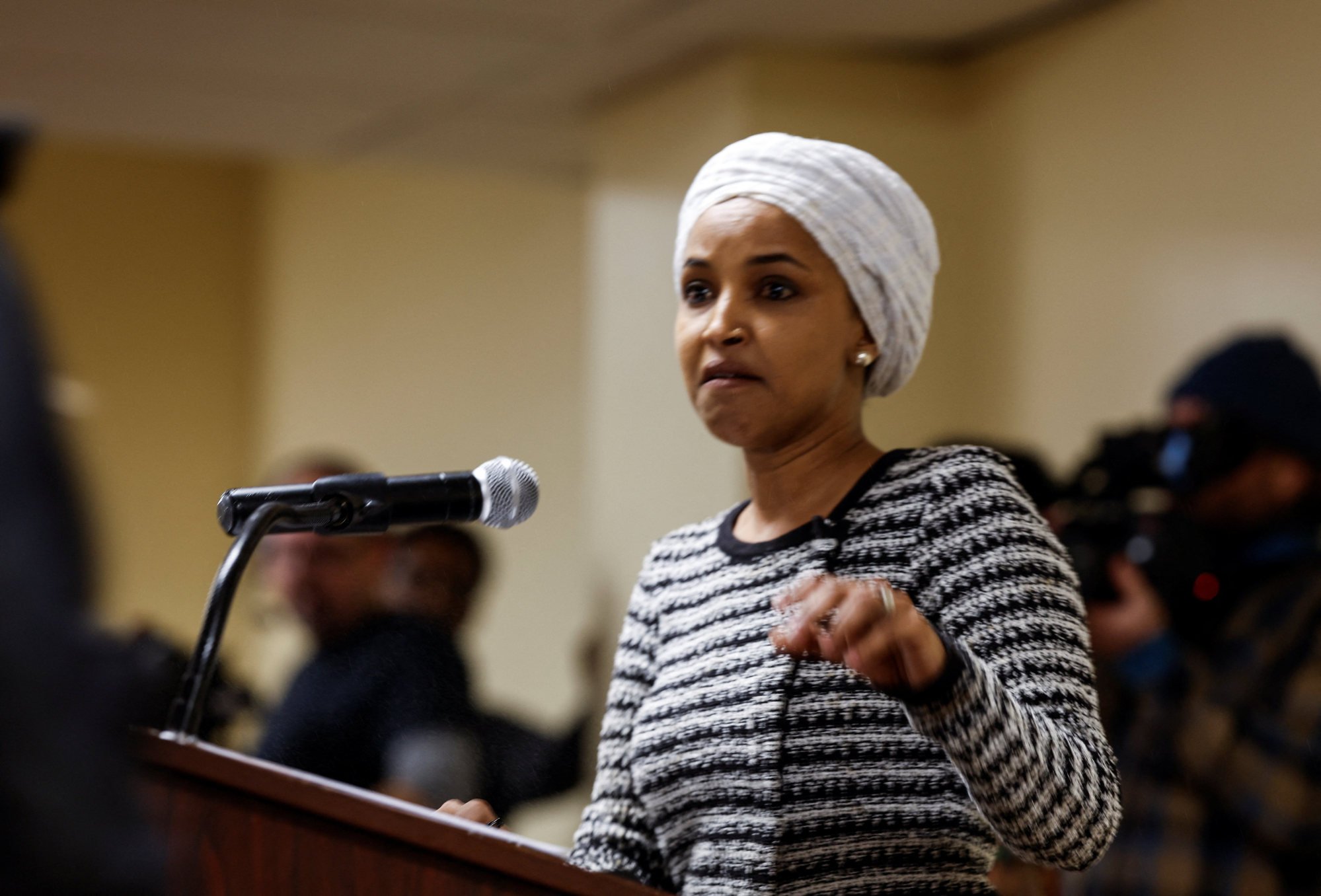 US congresswoman Ilhan Omar sprayed with unknown substance in town hall ...
