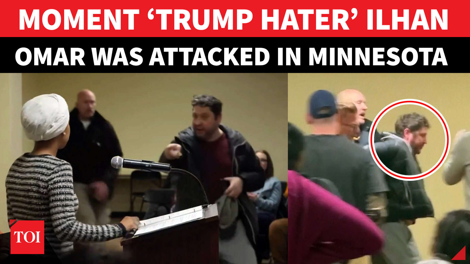 Ilhan Omar attacked at Minneapolis town hall, sprayed with unknown ...