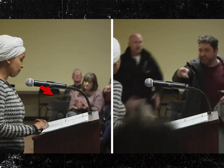Ilhan Omar attacked by liquid-spraying man at Minnesota town hall
