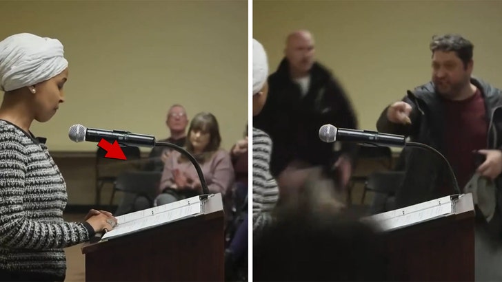 Ilhan Omar attacked by man spraying liquid at Minnesota town hall event