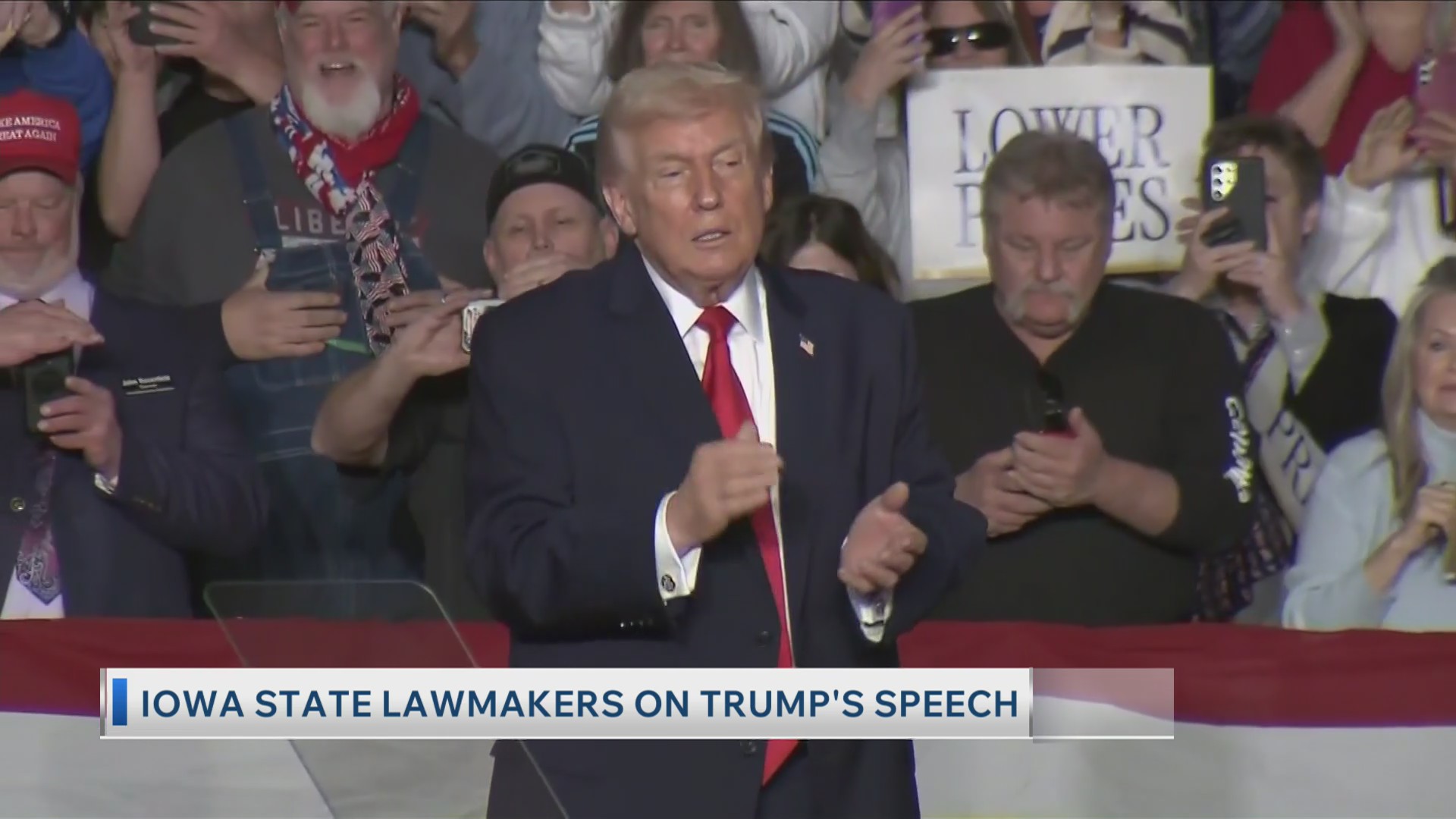Iowa state lawmakers on Trump's speech