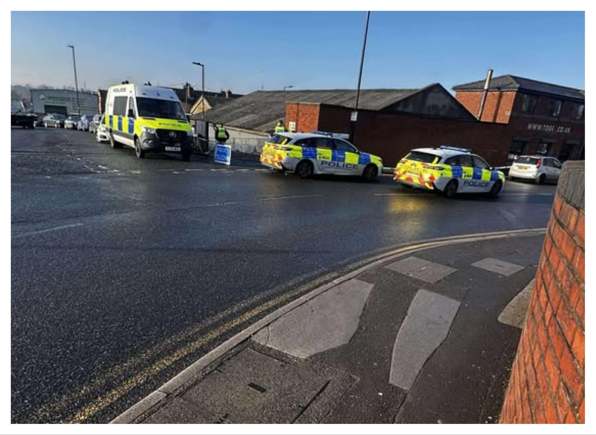 Cordon in place at scene of emergency incident in Doncaster this morning