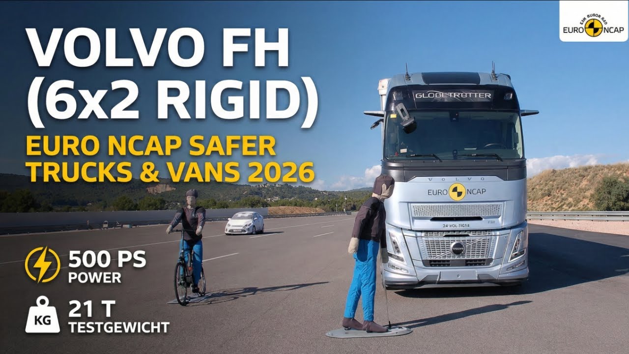 2026 Volvo FH (6x2 rigid) – Euro NCAP safer trucks & vans 2026 check