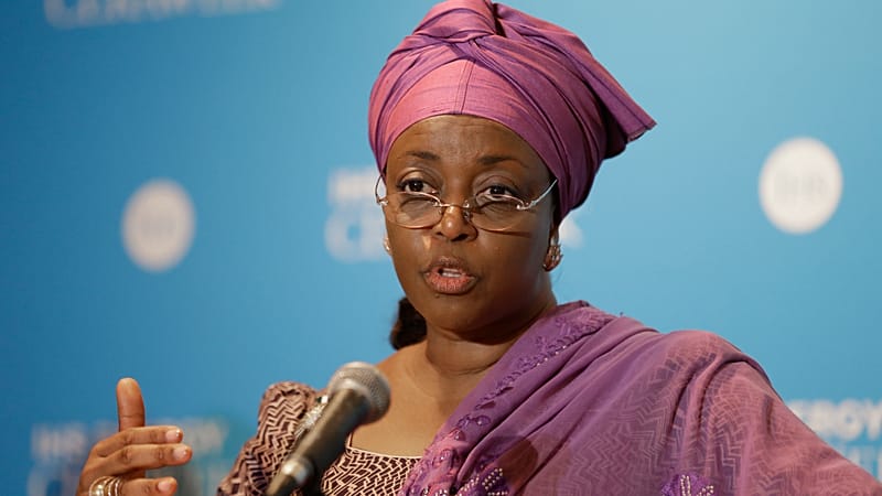 L'ancienne ministre des Ressources pétrolières Diezani Alison-Madueke après un discours prononcé lors de la conférence IHS CERAWeek, à Houston, le 4 mars 2014.