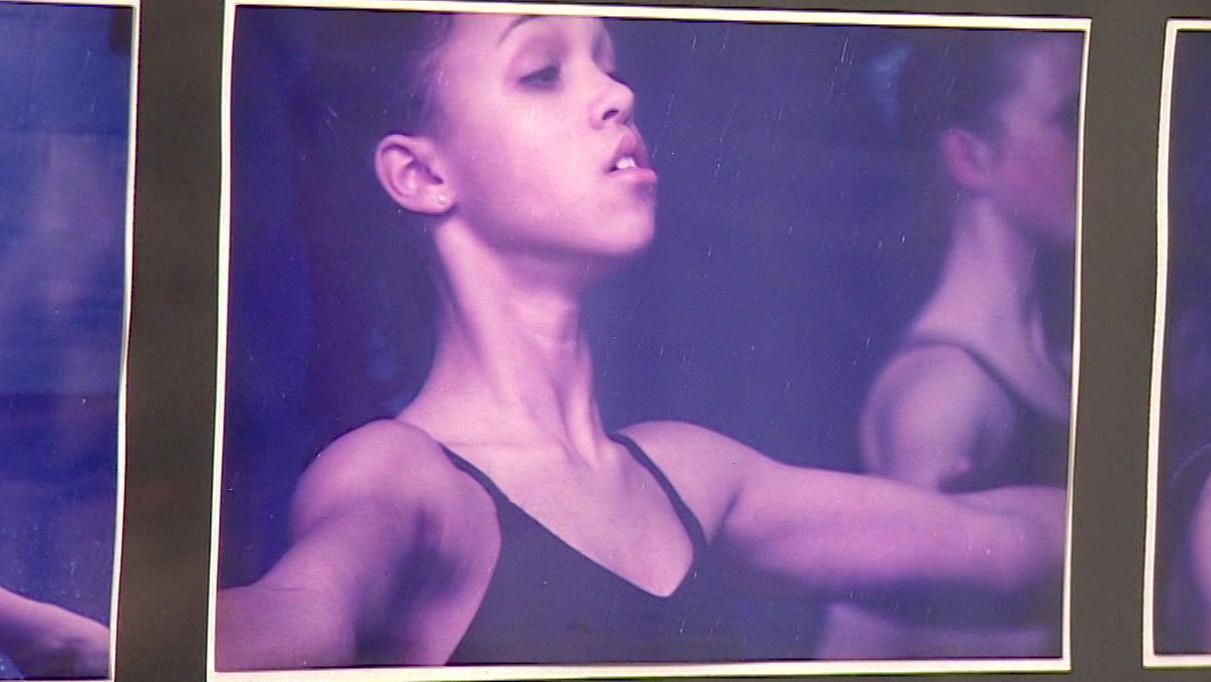 A photograph of Twigs, which Collins said was taken when she was about 12 years old, still hangs in the dance studio