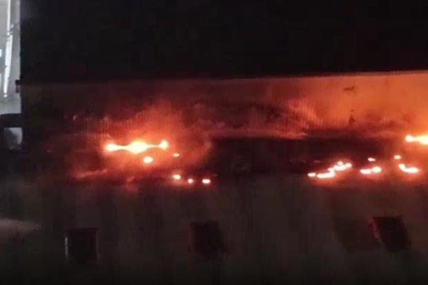 Watch - Shocking drone footage shows massive fire at South Wales paper mill