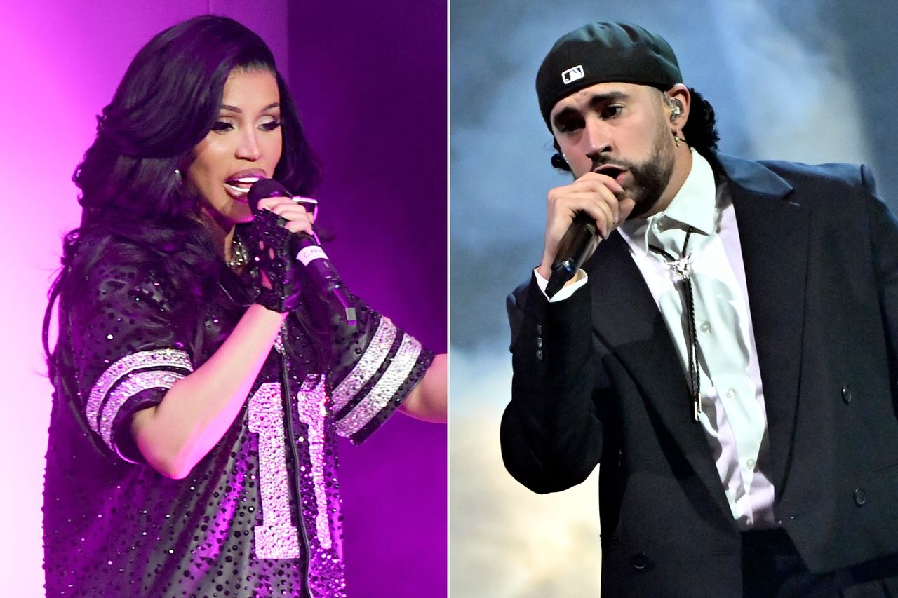 Cardi B; Bad Bunny. Aaron J. Thornton/Getty for BET
