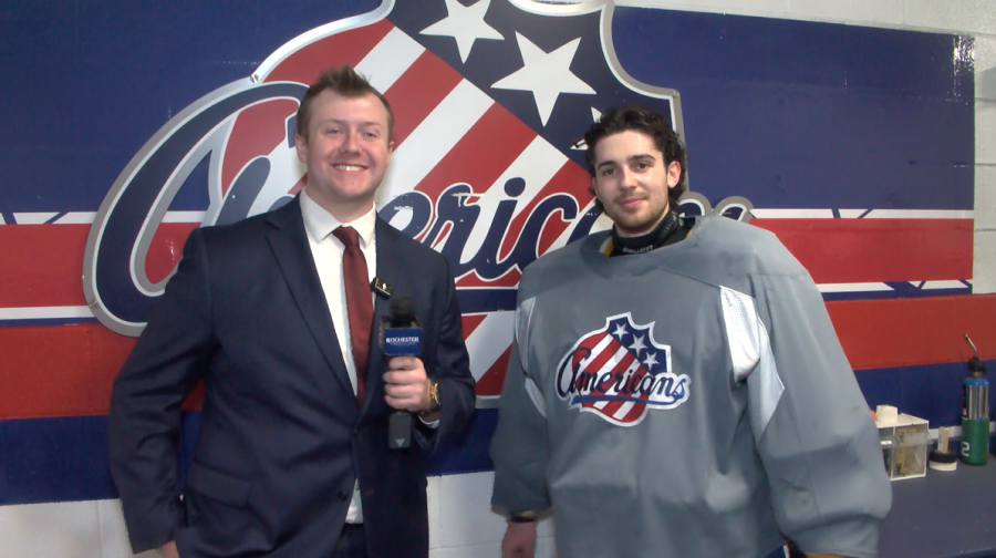 Amerks’ Devon Levi revisits viral News 8 'Rochester resident' moment