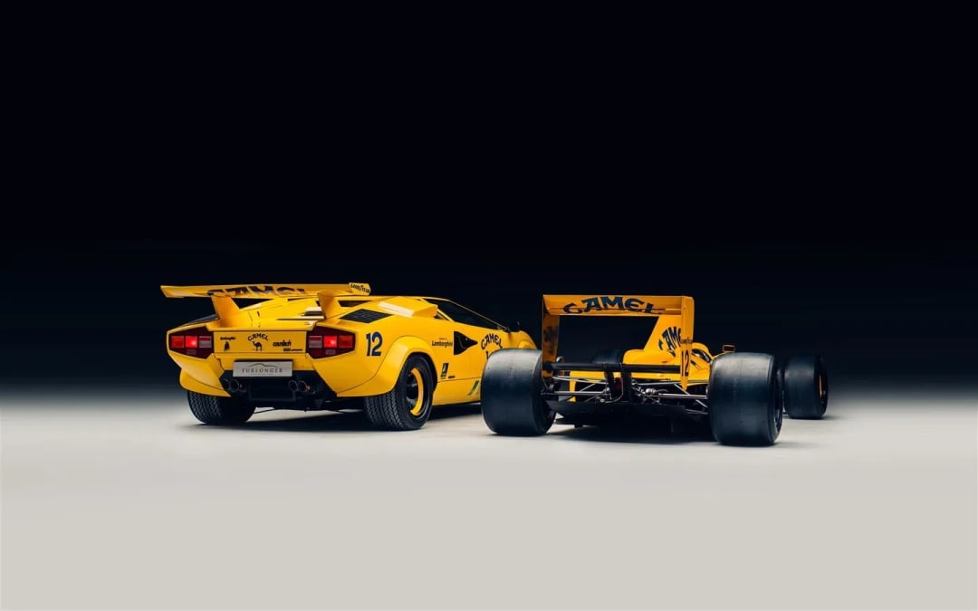 The Camel Collection: un Lamborghini Countach y un Lotus F1 conectados ...