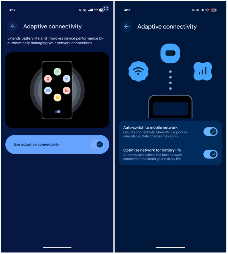 Android 16 QPR3 simplifies adaptive connectivity, clearly showing how ...