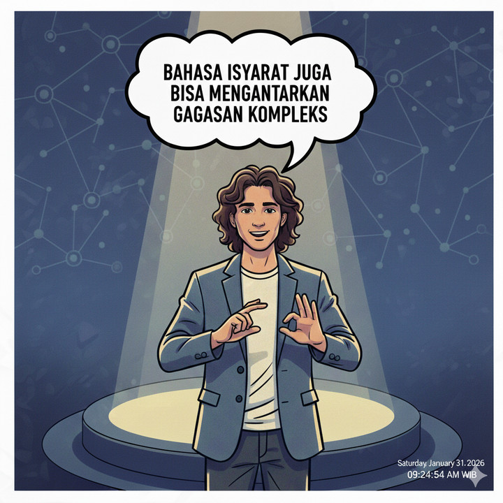 AA1VAXcY Bahasa isyarat tampilkan puisi kompleks secara visual
