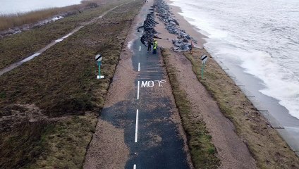 Slapton Line collapse after continuous bad weather