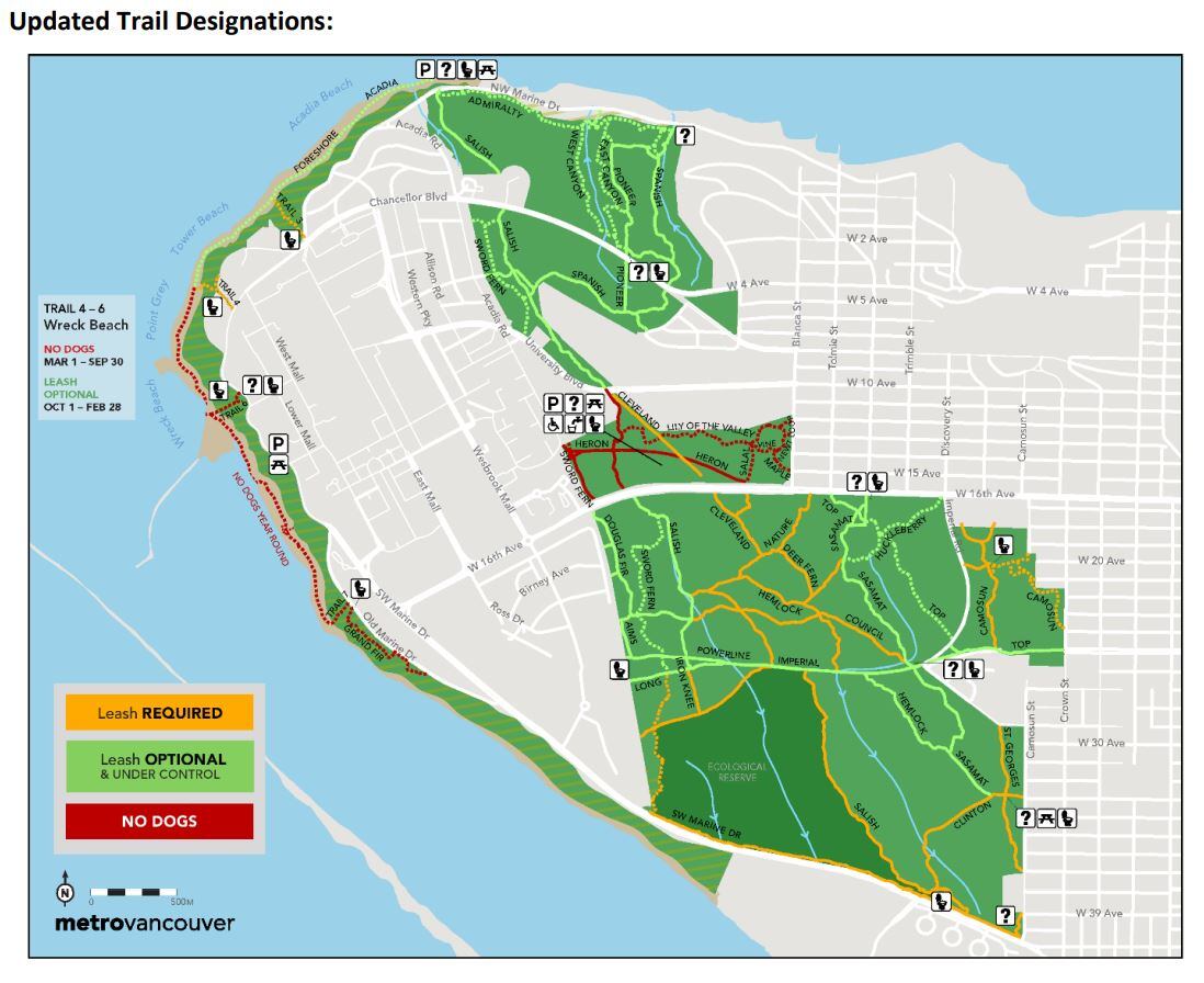 Metro Vancouver To Reduce Leash Optional Dog Areas At Pacific Spirit