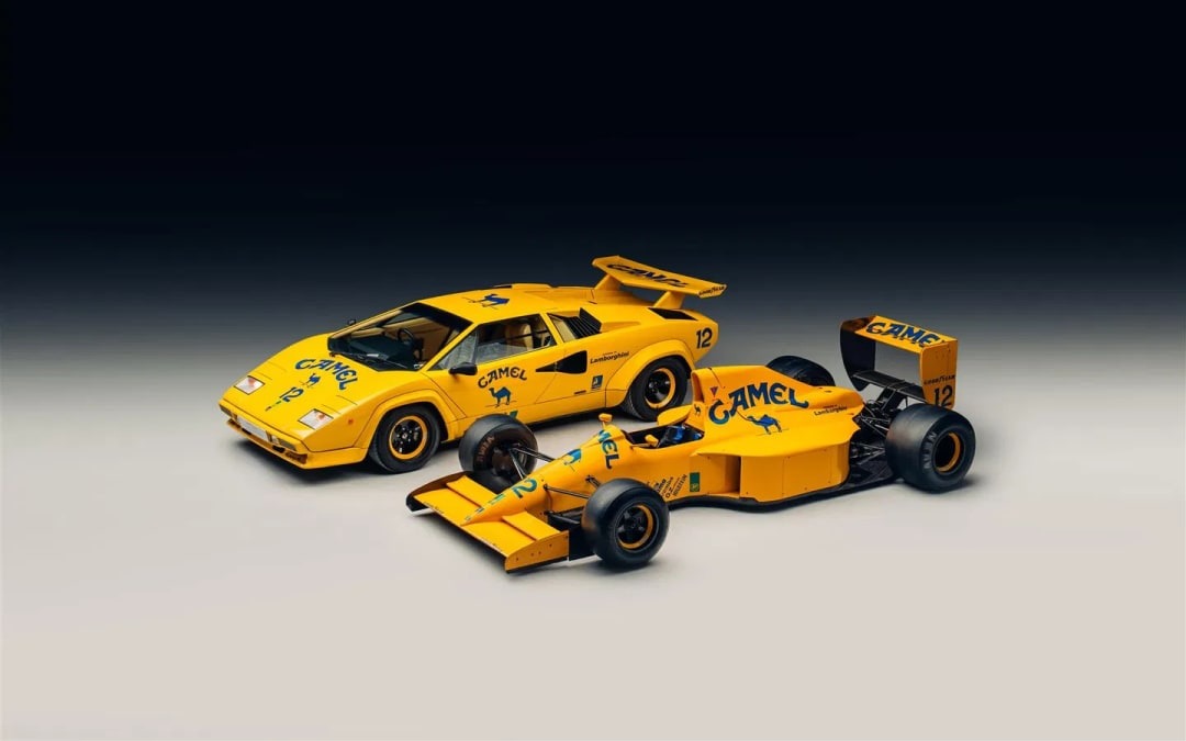 The Camel Collection: un Lamborghini Countach y un Lotus F1 conectados ...
