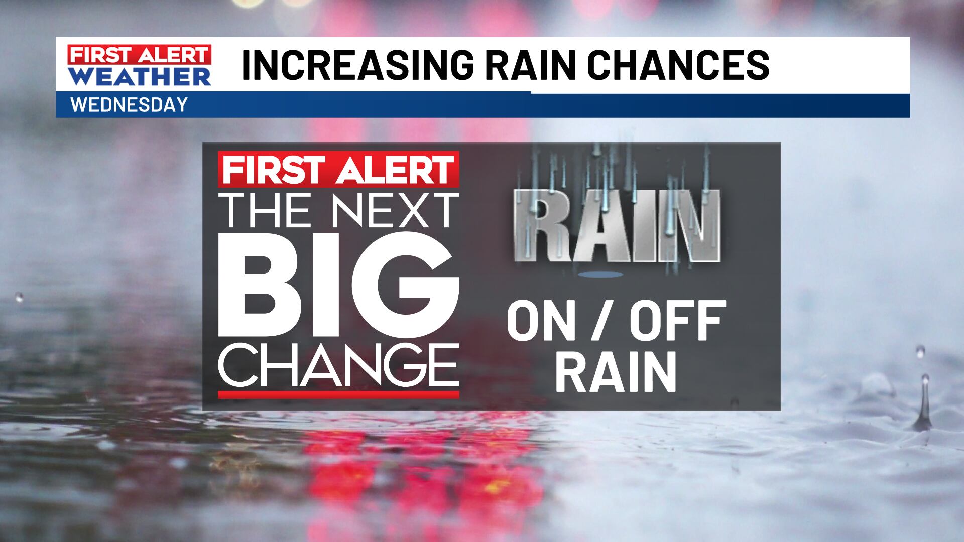 First alert: Rain showers last through Wednesday