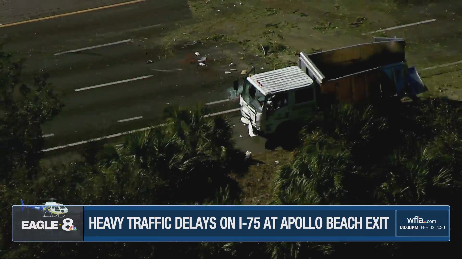6-vehicle crash closes I-75 in Hillsborough County