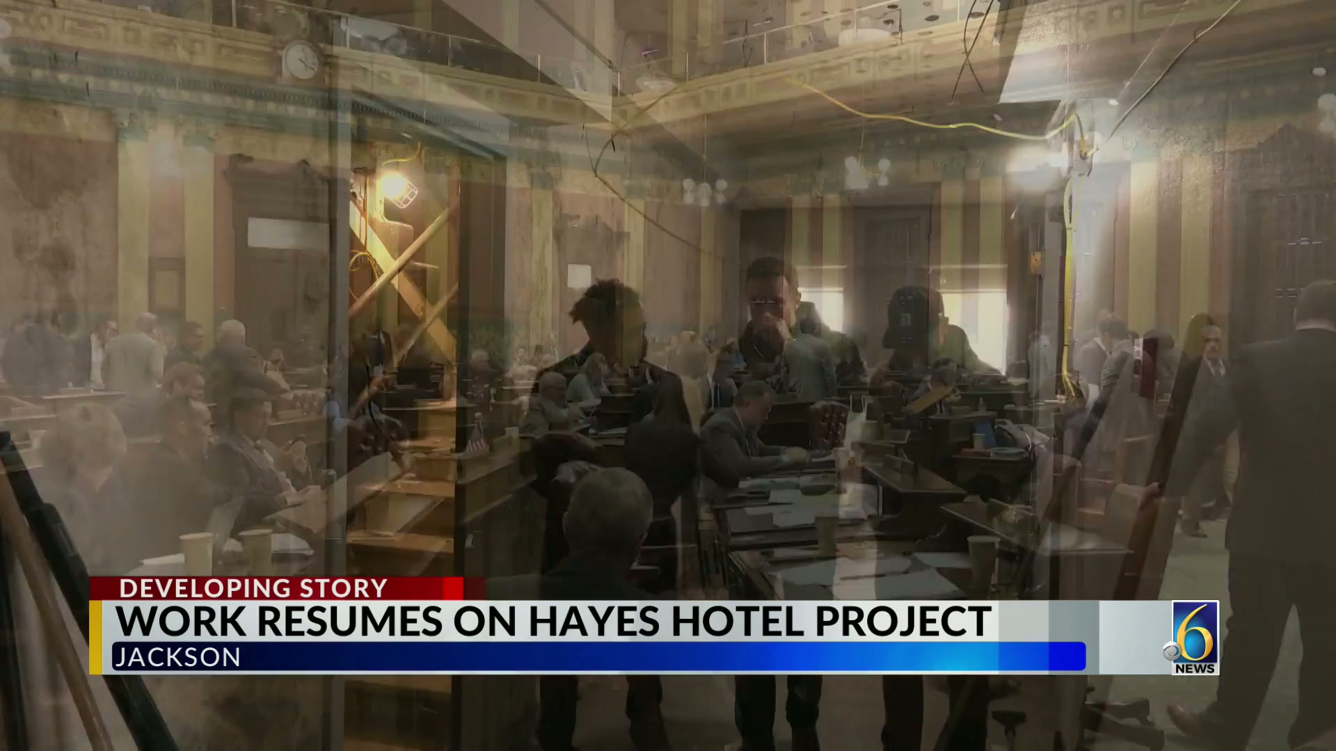 Work resumes on Hayes Hotel project