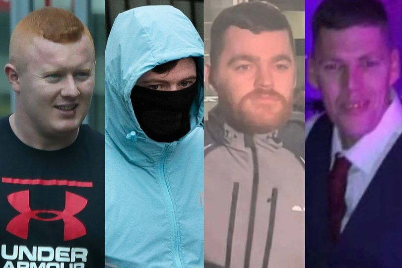 Five men apologise to victim who was branded 'rat' on his face and torso
